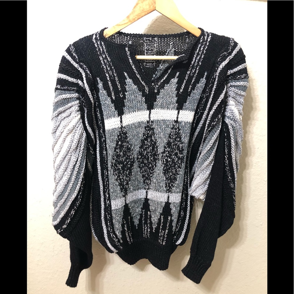NANNELL Black Hand-made Sweater Shimmery size M